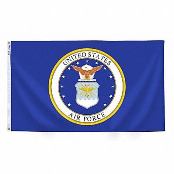 NYLGLO D4228 US Air Force Flag 5x8 Ft Nylon, 5JFE1