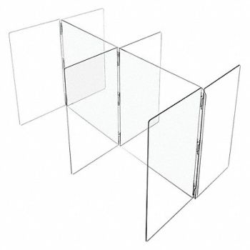 USA SEALING Clear Plastic Compartment Divider - 1/4, 60ED70