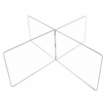 USA SEALING Clear Plastic Compartment Divider - 1/4, 60ED36