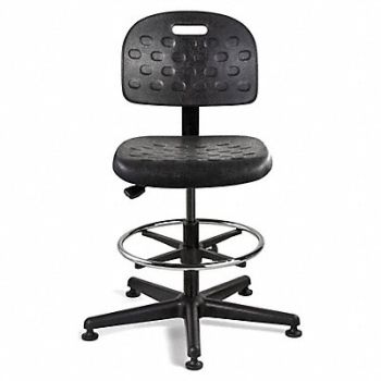 BEVCO Task Chair Poly Black 18 to 26 Seat Ht, 36R584