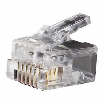 KLEIN TOOLS Telephone Plug RJ11 6P6C PK25, 807H97
