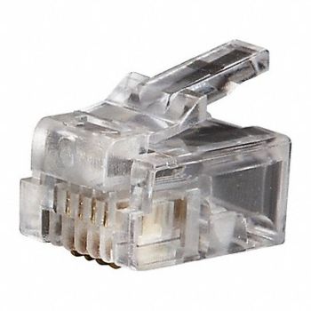 KLEIN TOOLS Telephone Plug RJ11 6P4C PK25, 807H98