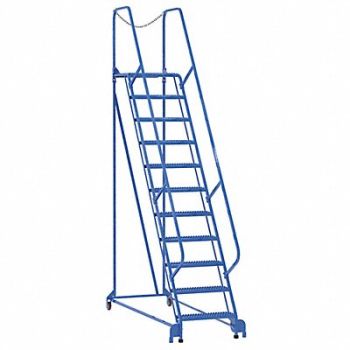 VESTIL Maintenance Ladder - 11 Step Grip-Strut, 32Z578