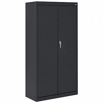 SANDUSKY K3833 Storage Cabinet 72 x30 x18 Black 3Shlv, 39EY20