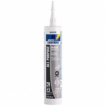WHITE LIGHTNING Silicone Sealant White Silicone Rubber, 48XW78