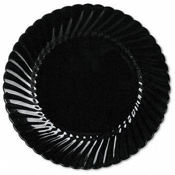 GRAINGER APPROVED Disp Plastic Plate 10 1/4 in Black PK144, 799M63