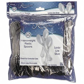 WNA Plastic Utensils Spoon 6.25 PK320, 43KY14