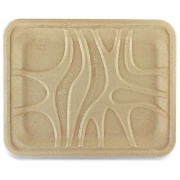 GRAINGER APPROVED Disp Food Tray Brown 9 1/8 in W PK500, 799M77
