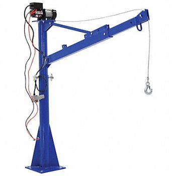VESTIL Davit Crane 1500 lb 12VDC Reach 42-66In, 4ZB22