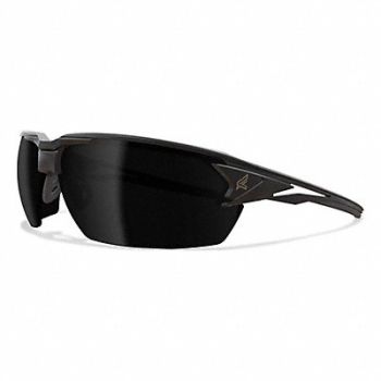 EDGE EYEWEAR Safety Glasses Smoke Lens Black Frame M, 801WM3
