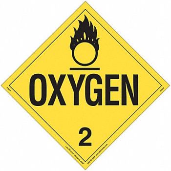 LABELMASTER DOT Container Placard Vinyl PK25, 807CN0