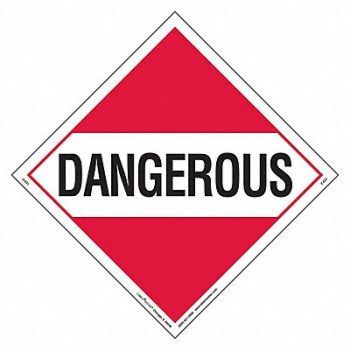 LABELMASTER DOT Container Placard Vinyl PK25, 807CR7
