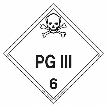 LABELMASTER DOT Container Placard Vinyl PK25, 807CN2