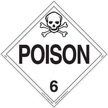 LABELMASTER DOT Container Placard Vinyl PK25, 807CU7