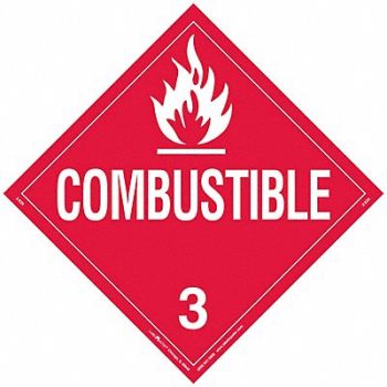 LABELMASTER DOT Container Placard Vinyl PK25, 807CN3