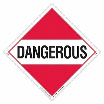 LABELMASTER DOT Container Placard Vinyl PK25, 807CM3