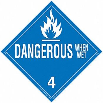 LABELMASTER DOT Container Placard Vinyl PK25, 807CP0