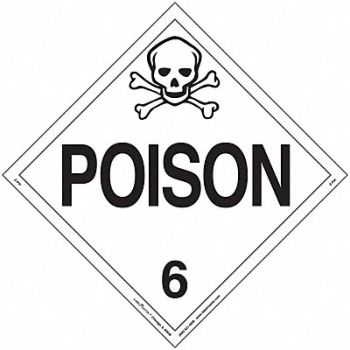 LABELMASTER DOT Container Placard Vinyl PK25, 807CM4