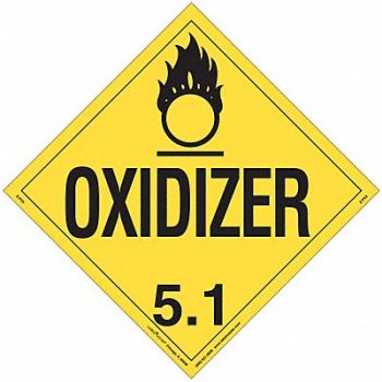 LABELMASTER DOT Container Placard Vinyl PK25, 807CM6