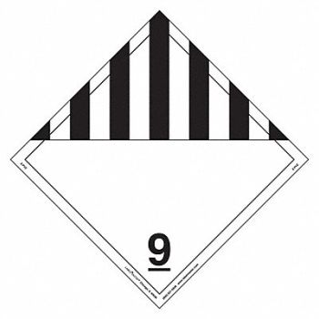LABELMASTER DOT Container Placard Vinyl PK25, 807CP3