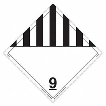 LABELMASTER DOT Container Placard Vinyl PK25, 807CP5