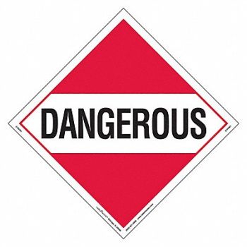 LABELMASTER DOT Container Placard Vinyl PK25, 807CM7
