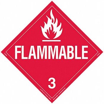 LABELMASTER DOT Container Placard Vinyl PK25, 807CP6