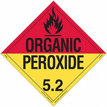 LABELMASTER DOT Container Placard Vinyl PK25, 807CM9