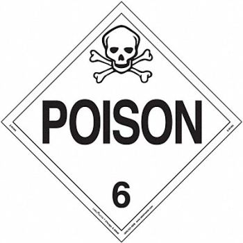 LABELMASTER DOT Container Placard Vinyl PK25, 807CR2