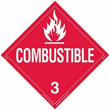 LABELMASTER DOT Container Placard Vinyl PK25, 807CR5
