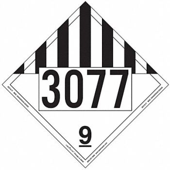 LABELMASTER DOT Container Placard Message 3077 PK25, 807CT0