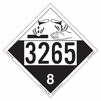 LABELMASTER DOT Container Placard Message 3265 PK25, 807CU5