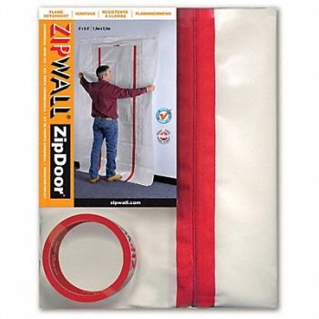 ZIPWALL Dust Barrier Door Clear 5 ft x 8-1/2 ft, 32V061