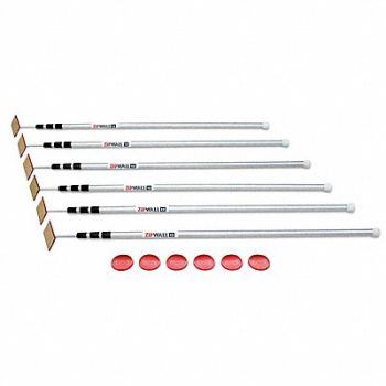 ZIPWALL Dust Barrier System Pack of (6)12ft Pole, 9VD17