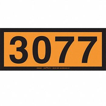 LABELMASTER DOT Container Placard Message 3077 PK25, 807CV5