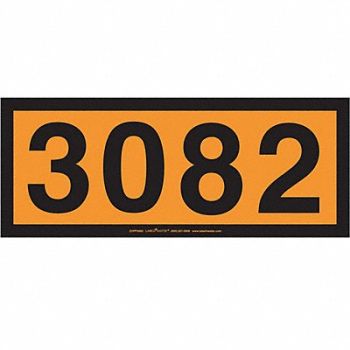 LABELMASTER DOT Container Placard Message 3082 PK25, 807CV9