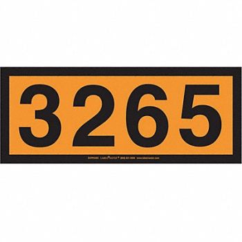 LABELMASTER DOT Container Placard Message 3265 PK25, 807CW0