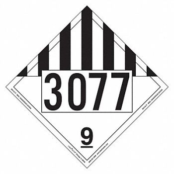 LABELMASTER DOT Container Placard Message 3077 PK25, 807CW2