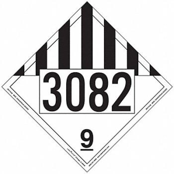 LABELMASTER DOT Container Placard Message 3082 PK25, 807CW3