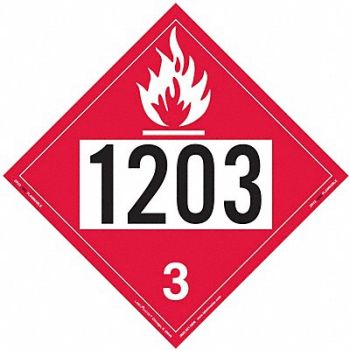 LABELMASTER DOT Container Placard Message 1203 PK25, 807CK0