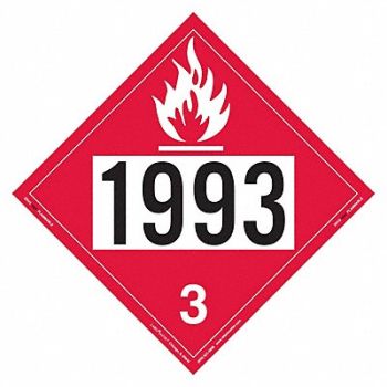 LABELMASTER DOT Container Placard Message 1993 PK25, 807CW6