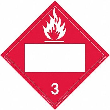 LABELMASTER DOT Container Placard Vinyl PK25, 807CP4
