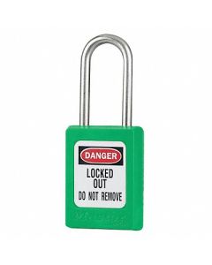MASTER LOCK Lockout Padlock KA Green 1-13/16 H PK6, 6MDA9